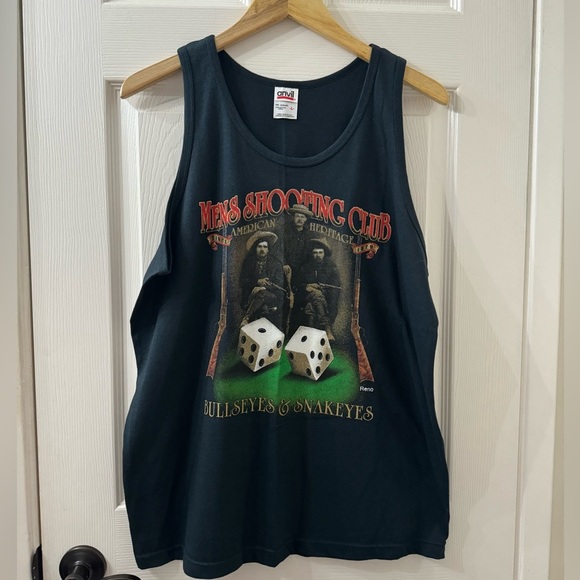 VINTAGE Anvil Y2K Men’s Shooting Club Heritage Bullseyes & Snakeyes - Large - Picture 1 of 8